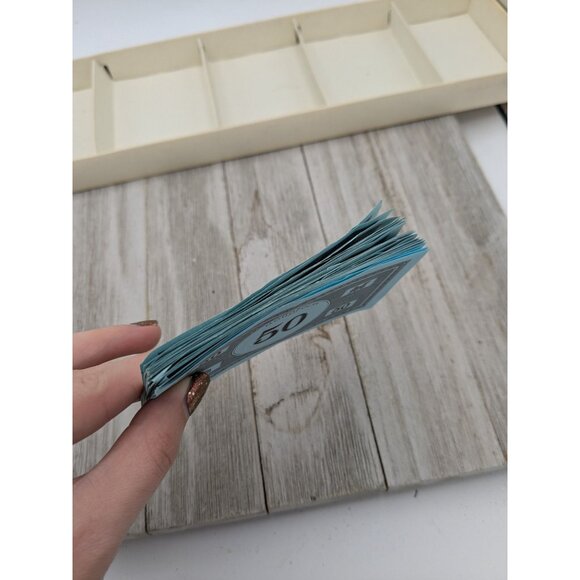 Vintage 1961 Monopoly Replacement Money Currency With Money Bank - Picture 10 of 12